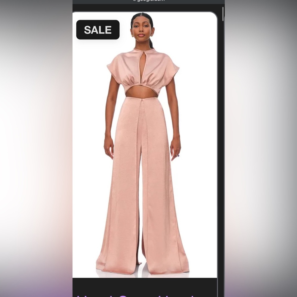 Andrea Iyamah Hami crop top and pants set pink xs
